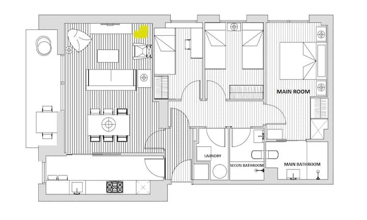 Luxury Flat 3br 2ba Free Parking Near To The Beach - El Masnou