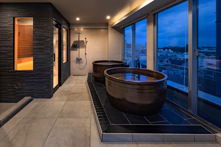 渋谷から車で5分/サウナ・壺風呂・屋上BBQグリル・カラオケ有/Wi-Fi/連泊割/羽田から25分