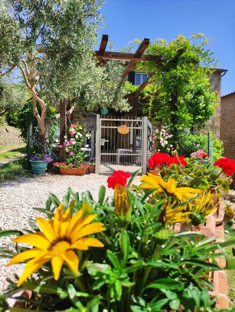Private Stone Cottage with Trasimeno Lake View