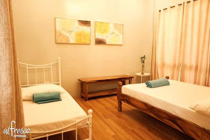 Bedroom 1 or our senior/PWD room can fit 3 pax in total.