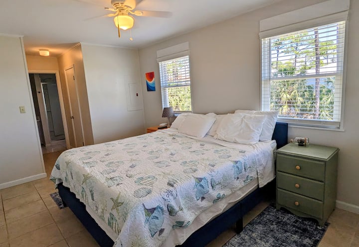 The King Room has a comfortable king sized bed
