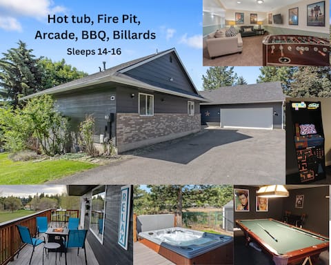 Huge Home, Pool Table, Hot Tub