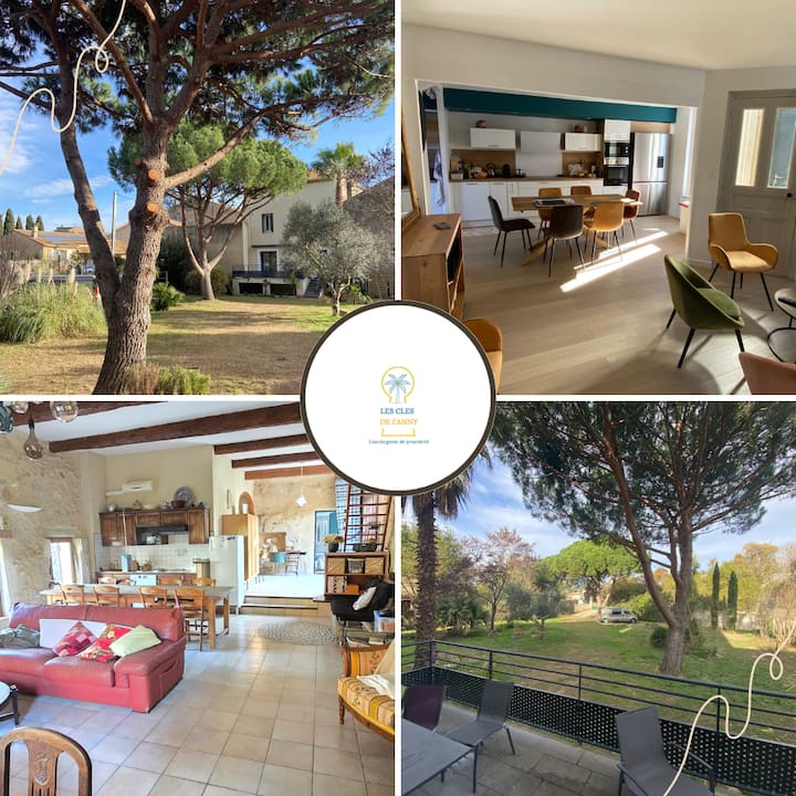 Joyau Caché "Laramonie"- Grande Maison Familiale - Portiragnes