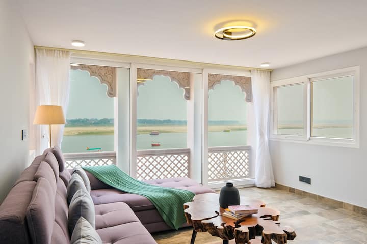 4br Serene River View W/ Bfst| Sv At Ganga House - Varanasi