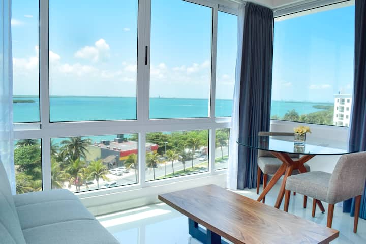 New Studio, Stunning Lagoon Views, Beach Access - Cancún