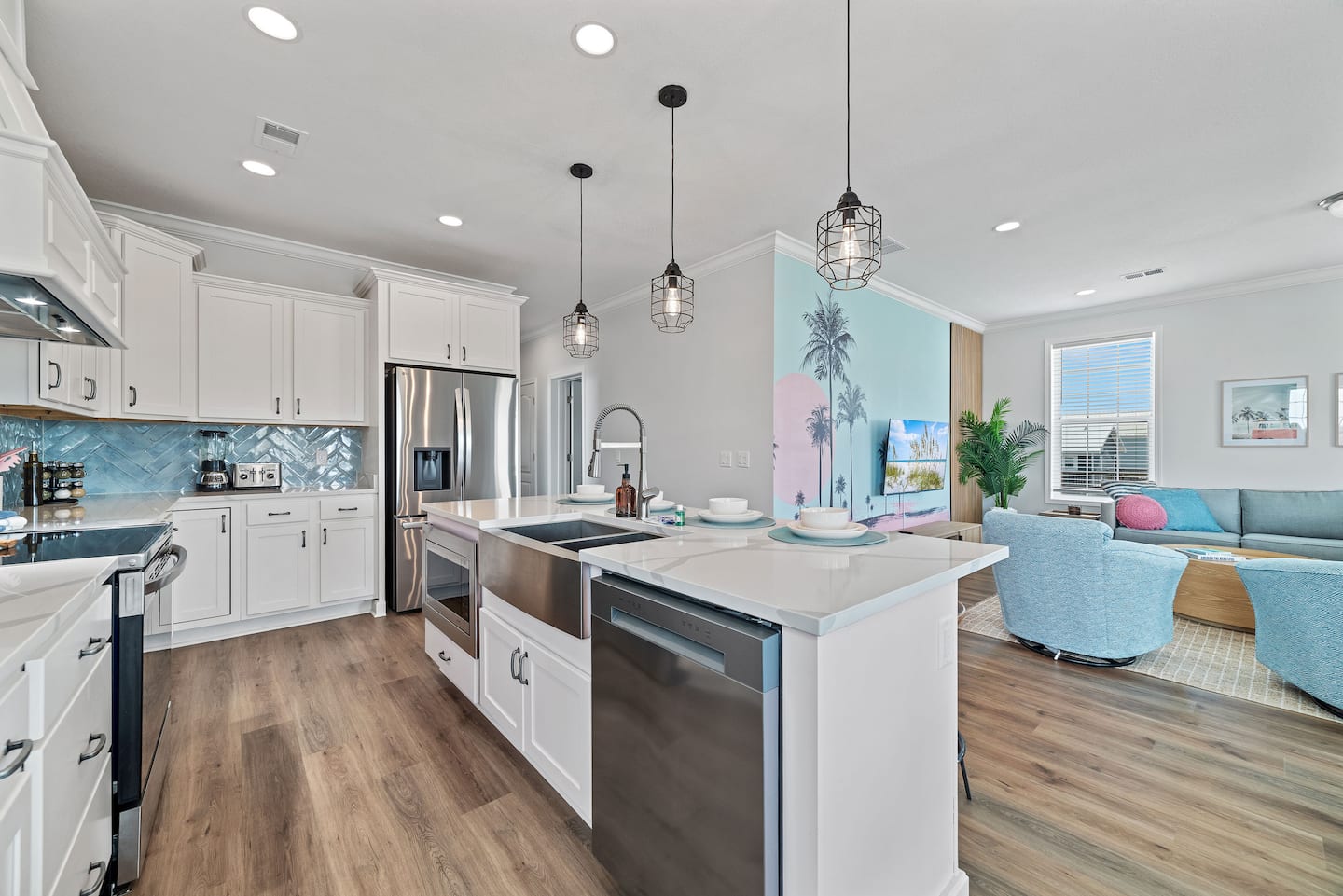 Kitchen with farmhouse sink