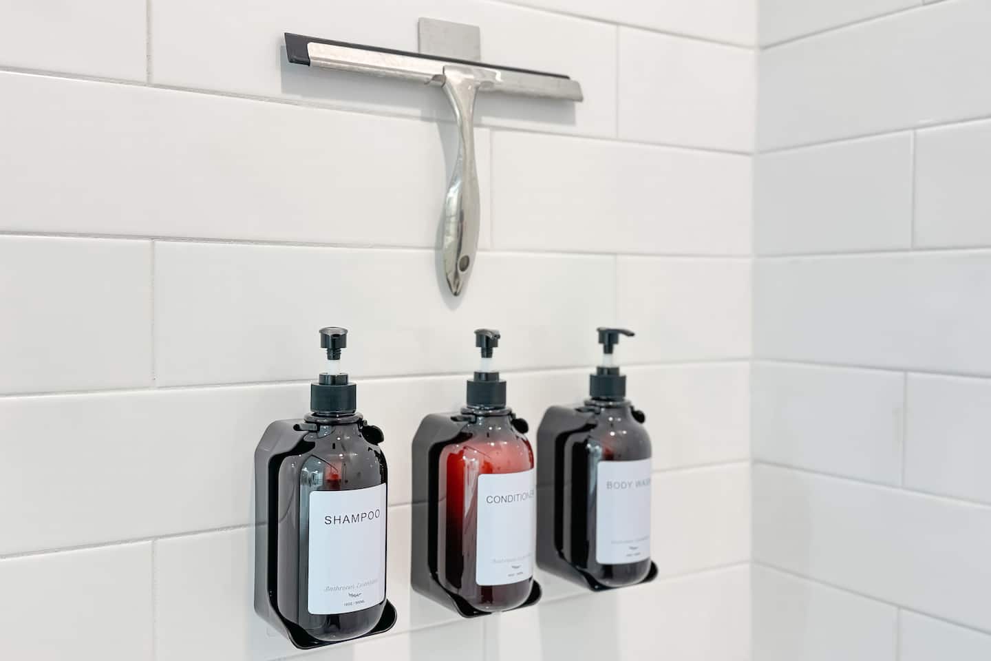 Bathroom stocked with premium toiletries