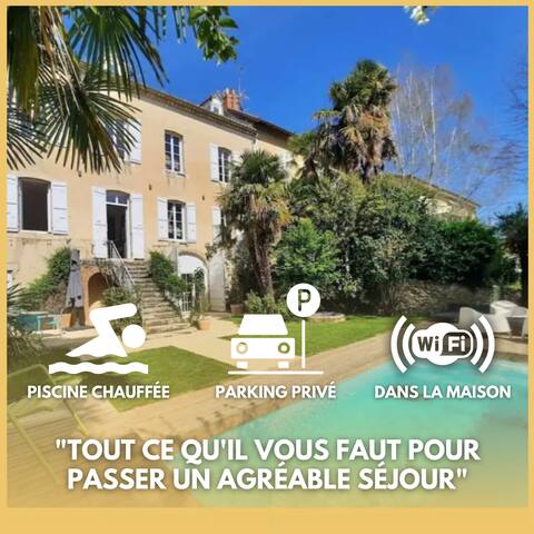 Villa Arago Centre Ville - Piscine et Jardin
