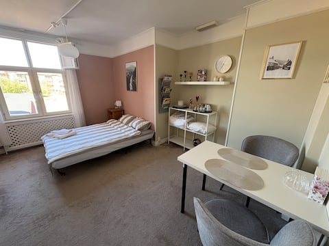 Central accommodation with its own shower/toilet and its own entrance
