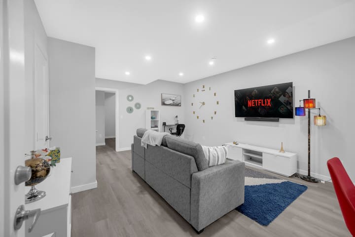 Espacio de estar extra espacioso para relajarse.