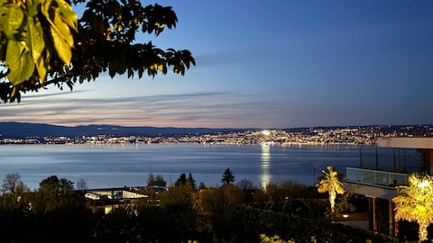 Top performing Airbnb: Studio with magnificent views of Lake Geneva in évian Les Bains