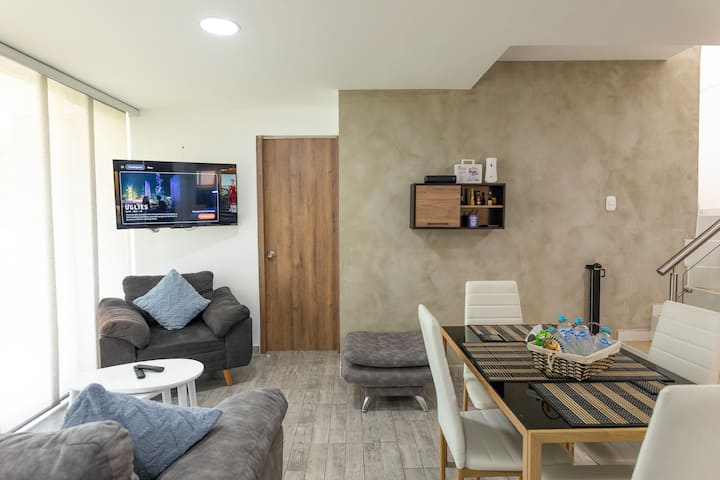 Modern apartment with a large terrace