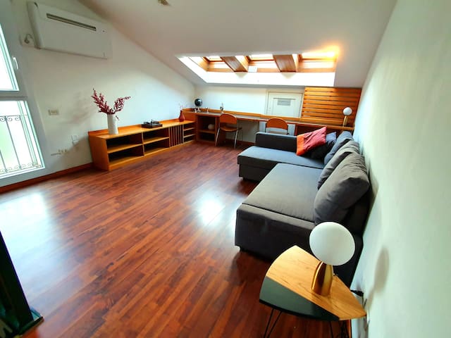 Bright Apartment with Attic