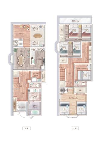 【新宿区】JR山手線新大久保駅徒歩40秒/132㎡/2シャワー/4寝室/歌舞伎町まで徒歩可 gallery image 5