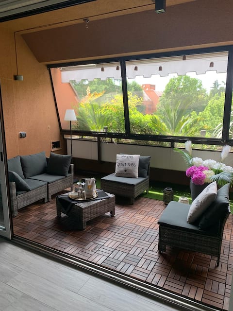 Two-Room Apartment with Terrace and Relaxation Area – 10 min from Humanitas