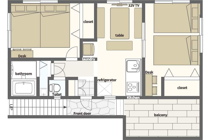 【8 Guests】near Haneda｜2br Private｜group Stay - Kawasaki