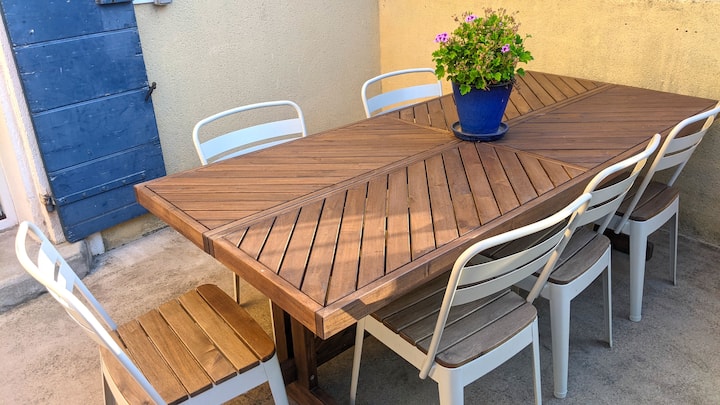 Chambres Voltaire & Beckett, Terrasse Bord Sorgue - L'Isle-sur-la-Sorgue