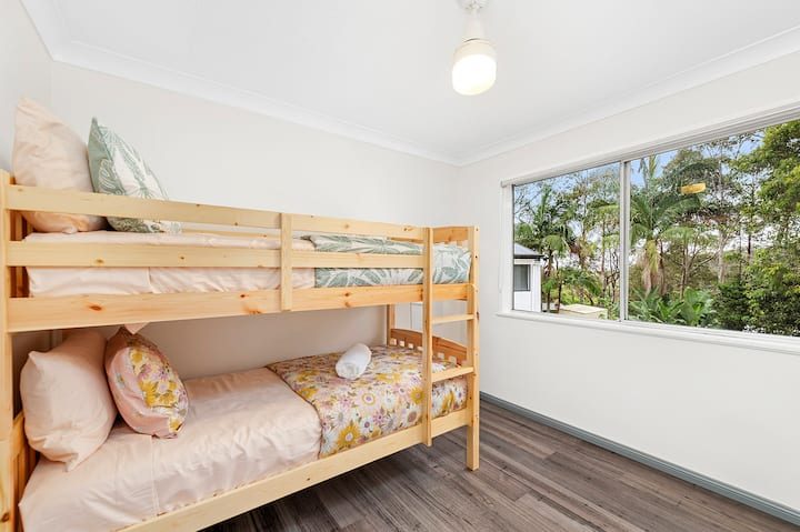 Bedroom 3 is perfect for the kids with single bunk. 