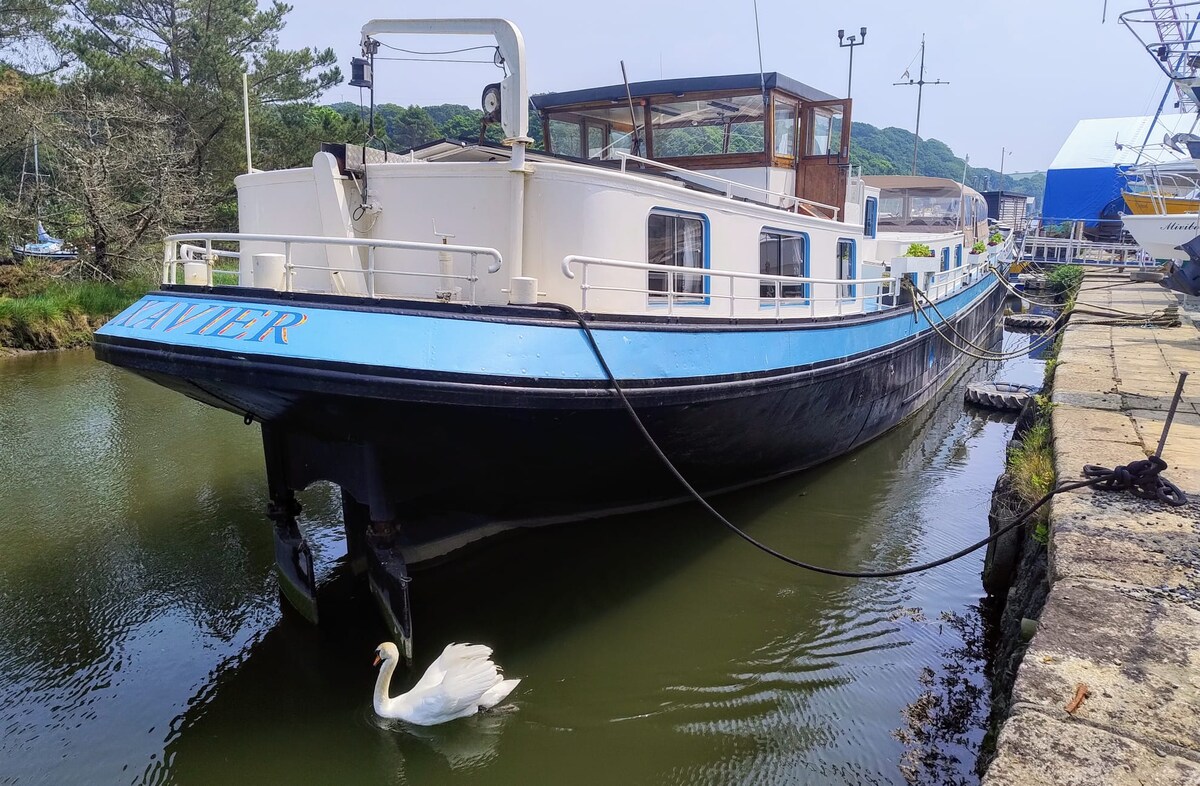 Dutch barge captain's accommodation. - Boats for Rent in Gweek