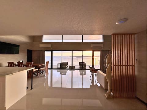 Large panoramic living room overlooking the sea! Large group BBQ on the private terrace! 174 sqm, ac