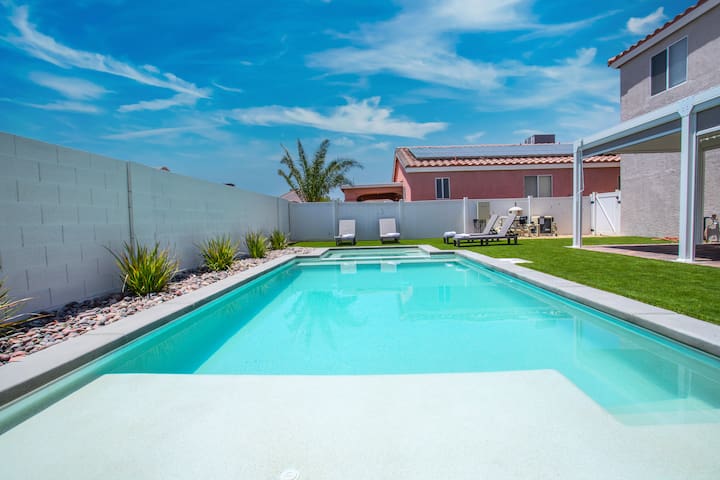 5-BR Haven with Arcade, Grill & Pool – Family Fun!