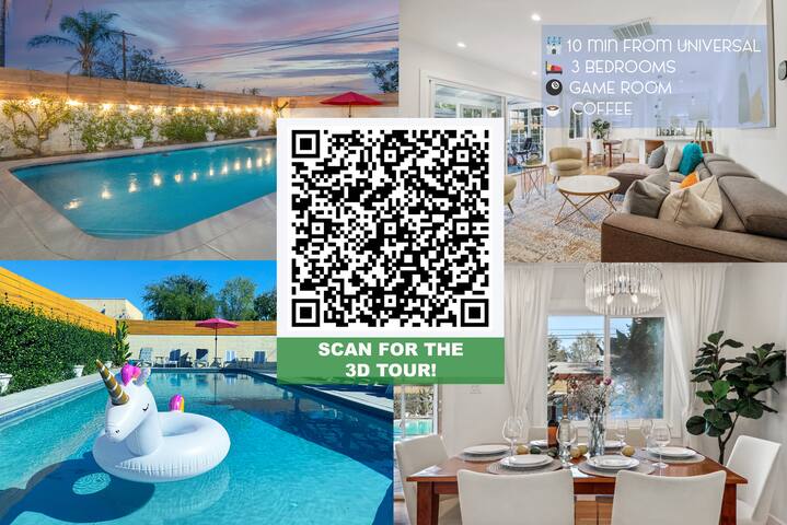 ༄Near Universal ༄ Hollywood༄huge heated POOL༄Games gallery image 4