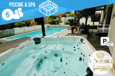 Architect-style villa, pool and hot tub