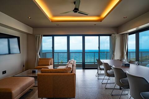 Newly built in Chatan 277 ㎡/5-7F Entire room/Ocean view 3LDK/30-second walk to the sea/with high-end