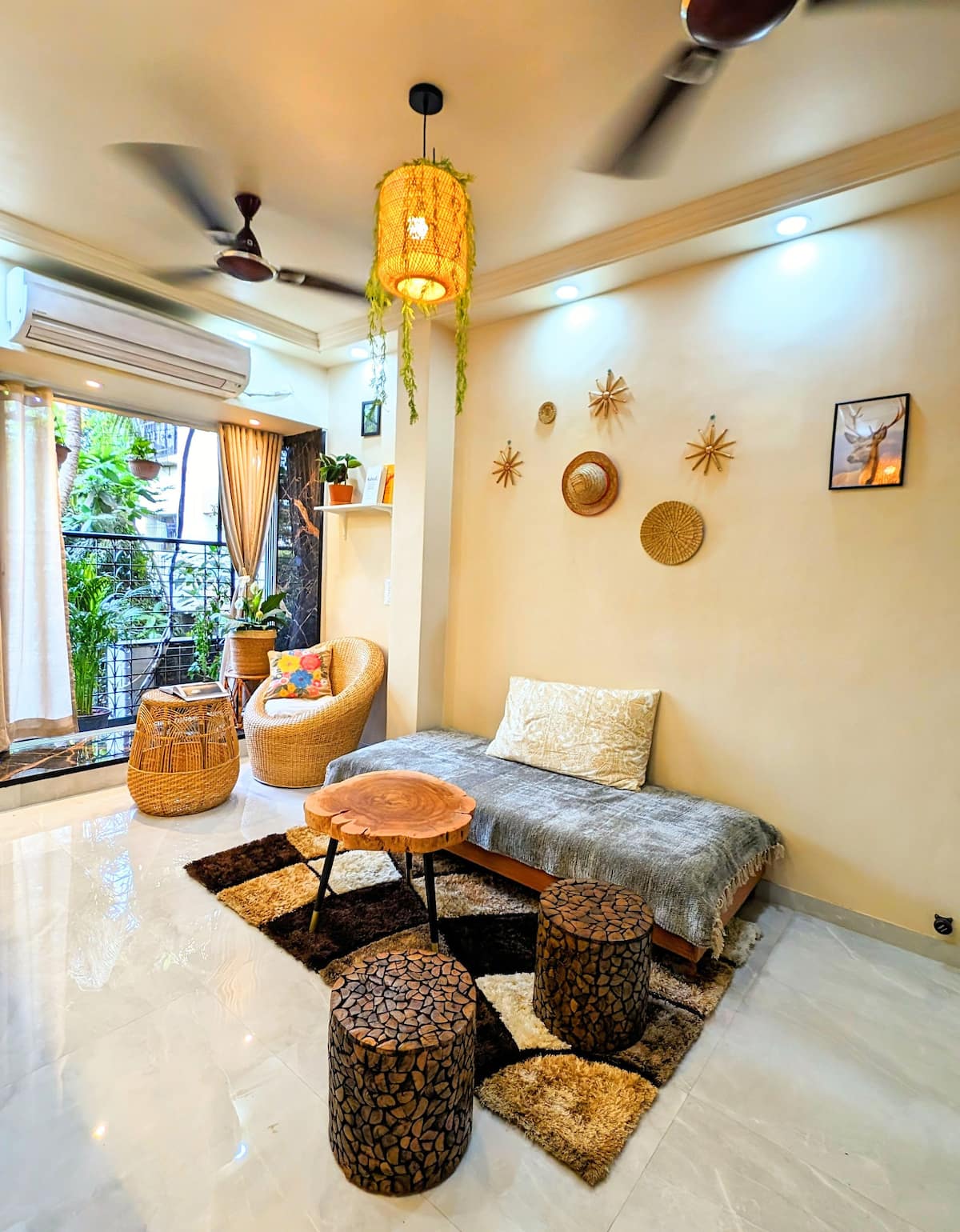 Boho Woodland Nest · Indoor Garden · 2BR for 4 ·  Mumbai