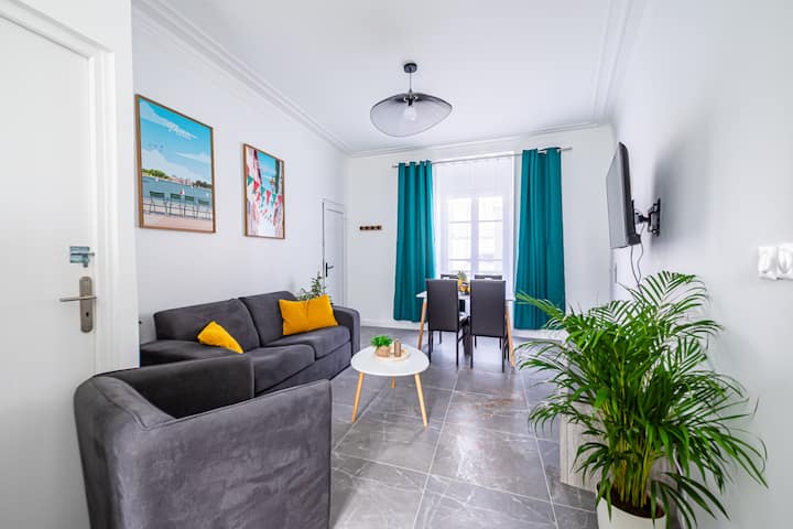 T2 48m² new, city center, 3min walk to train station