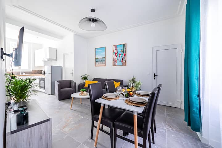 T2 48m² new, city center, 3min walk to train station