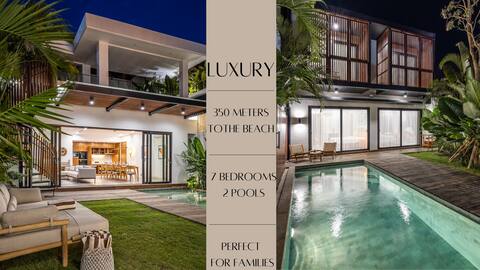 NEW! 7BR Lux BEACH villa/16pax/Batu Bolong, Canggu