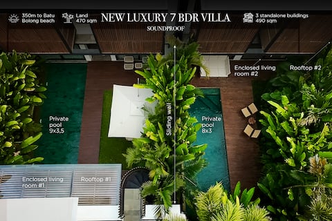 NEW! 7BR Lux BEACH villa/16pax/Batu Bolong, Canggu