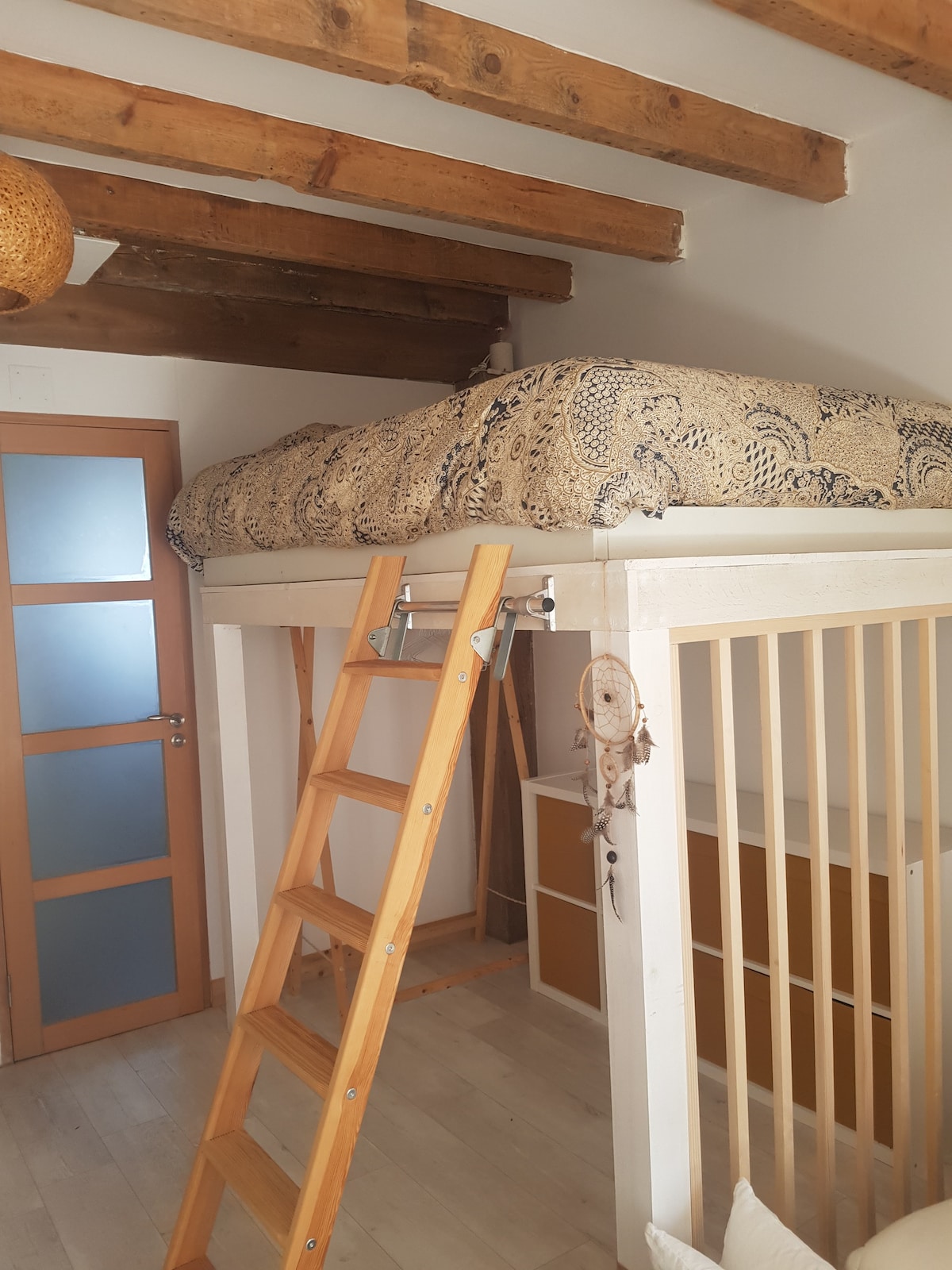 Lit sous poutres 140x200