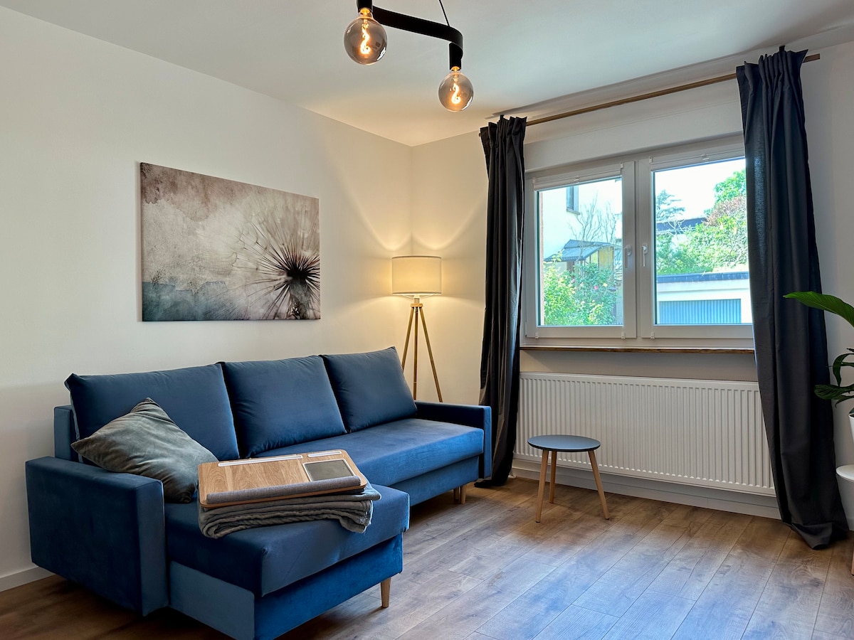 Annonce Airbnb populaire: Rheingrafenblick apartment with infrared cabin à Bad Kreuznach