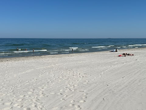 Hus 100 meter fra dejlig strand