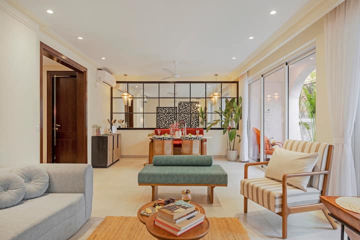 Living area of the villa