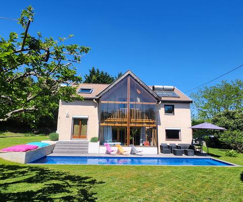 Villa + pool 12m, Balnéo Hammam LoveRoom Spa