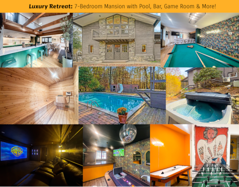 7 bdrm 5000sf luxury Pool Villa|Hottub|Sauna|Movie