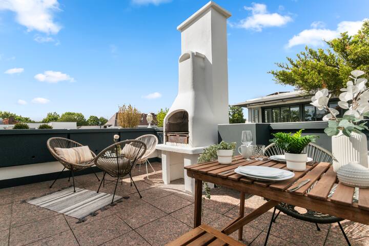 ※ Flatista Homes – Penthouse※ 8 Gäste※ Rooftop Gym