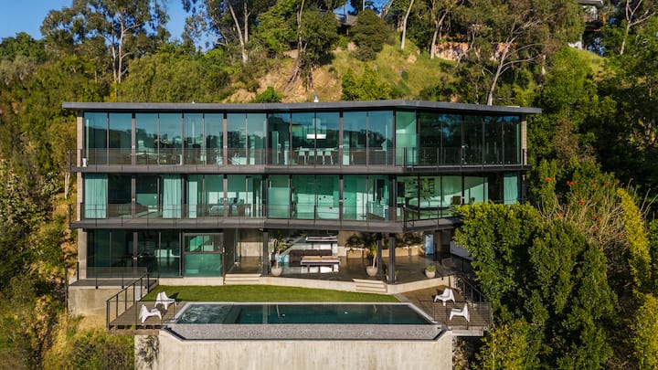 Glass Hollywood Hills Mansion - Santa Monica, CA