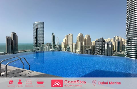 Amazing New 2BDR High View, Rooftop Infinity Pool
