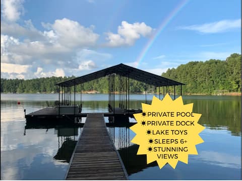 45 Min to Clemson, Lakefront, Dock, Dogs, FirePit