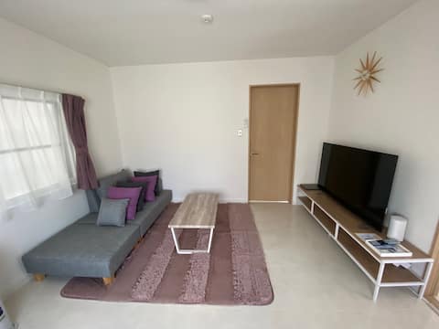 46㎡ close to the coast and downtown. Bedroom and living room. 2nd floor of the building (no elevator