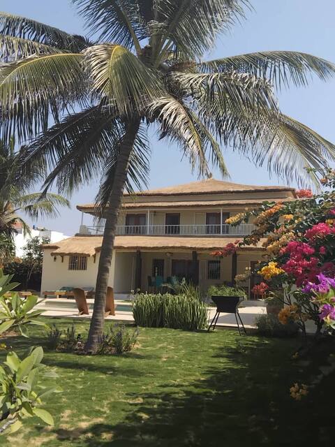 Luxury waterfront villa with pool