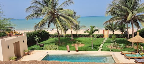 Luxury waterfront villa with swimming pool