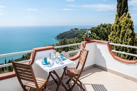 Amazing sea view terrace Elegant private Cottage