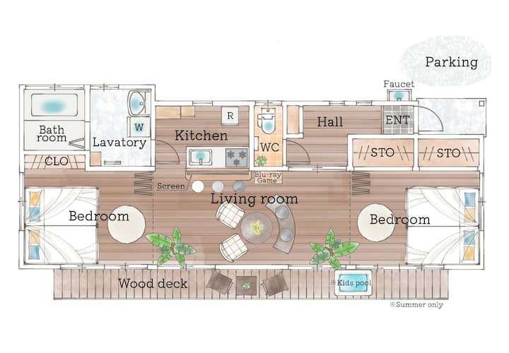 Entire Home/up To 6/modern Resort/free Parking - Sendai