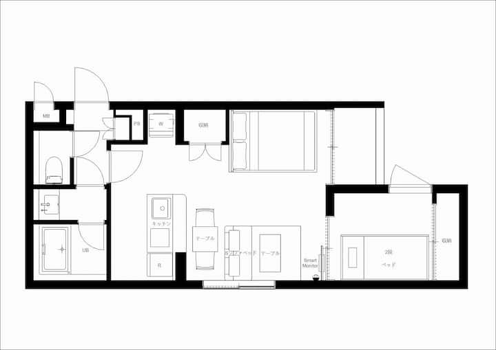 駅から徒歩7分!蒲田駅近く/羽田空港からのアクセス〇/家具・家電付き/蒲田西c03 - 가와사키시
