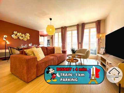 Annonce Airbnb populaire: Scandinavian Disney 4 min/Train 6 min/Parking-PARIS à Serris